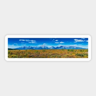 Autumn's Arrival - at The Teton Range Sticker